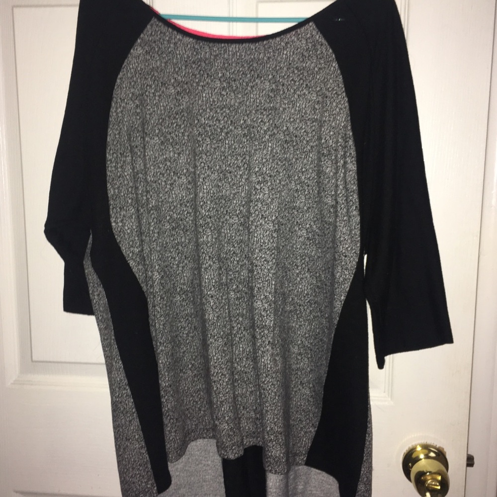 High-low scoop-neck shirt